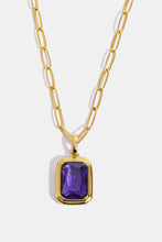 Load image into Gallery viewer, Zircon 18K Gold-Plated Geometrical Shape Pendant Necklace