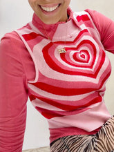 Load image into Gallery viewer, Heart Mock Neck Sweater Vest