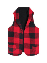 Load image into Gallery viewer, Plaid Hooded Vest