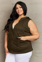 Load image into Gallery viewer, Zenana More To Come Full Size Military Hooded Vest