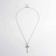 Load image into Gallery viewer, 925 Sterling Silver Inlaid Zircon Key Shape Necklace