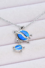 Load image into Gallery viewer, Opal Turtle Pendant Necklace