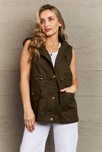 Load image into Gallery viewer, Zenana More To Come Full Size Military Hooded Vest