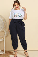 Load image into Gallery viewer, Graphic Tee and Belted Paperbag Joggers Set