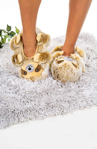 Sloth Hugs   Womens Fluffy House Slippers Shoes