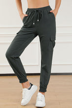 Load image into Gallery viewer, Drawstring High Waist Joggers With Pockets