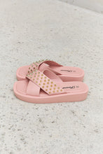 Load image into Gallery viewer, Forever Link Studded Cross Strap Sandals in Blush