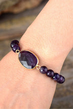 Load image into Gallery viewer, Handmade Amethyst Beaded Bracelet