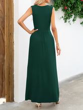 Load image into Gallery viewer, Surplice Neck Sleeveless Maxi Dress