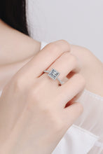 Load image into Gallery viewer, Sterling Silver Square Moissanite Ring