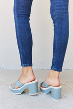 Load image into Gallery viewer, Weeboo Cherish The Moments Contrast Platform Sandals in Misty Blue