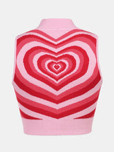 Load image into Gallery viewer, Heart Mock Neck Sweater Vest