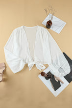 Load image into Gallery viewer, Plus Size Tie Front Crop Top