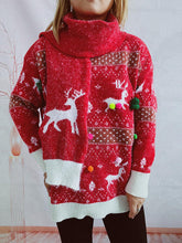 Load image into Gallery viewer, Christmas Element Round Neck Sweater and Scarf Set